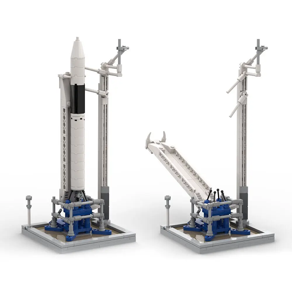 Lancio Di Veicoli E Launch Pad [Saturn V Scale] 261 Pezzi Building Toys Moc Build
