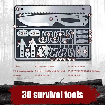 EDC Survival Fishing Hook Card 1