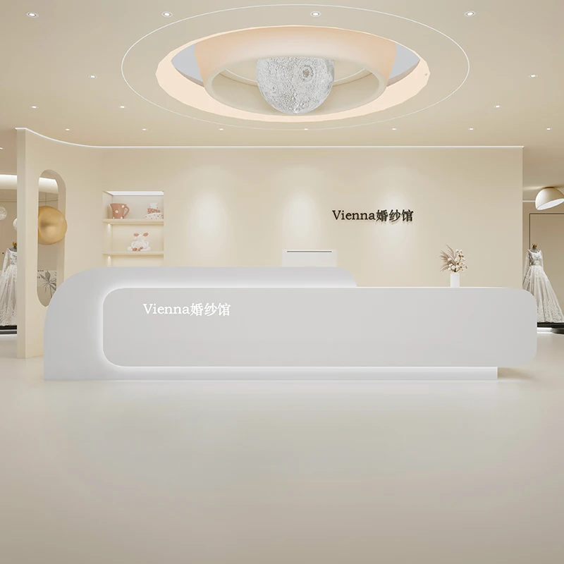Nordic Luxury Reception Desks Checkstand Coffee Shop Customer Shop Counter Beauty Salon Atril Furniture Comptoir D'accueil FYRD