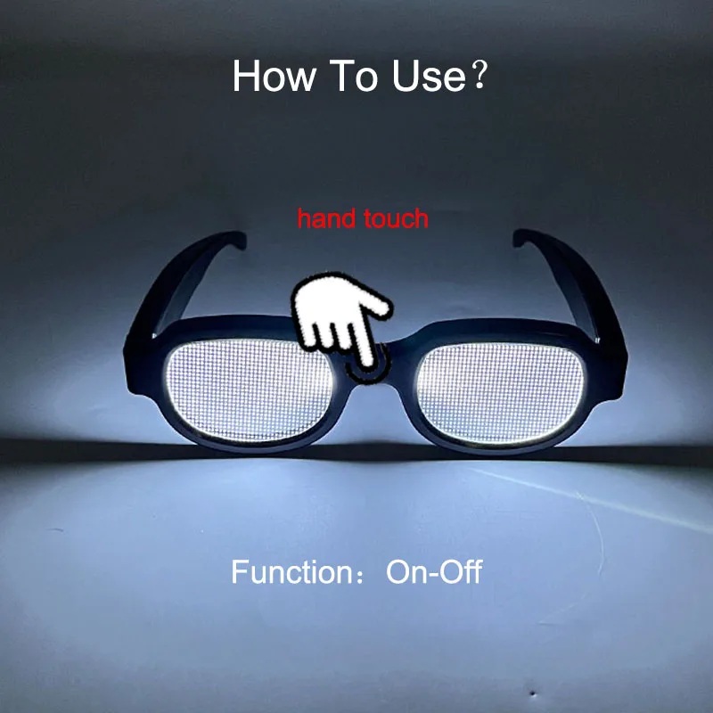 LED Light-Up Glasses Cyberpunk Style Cosplay Accessory for Adults (Generic)