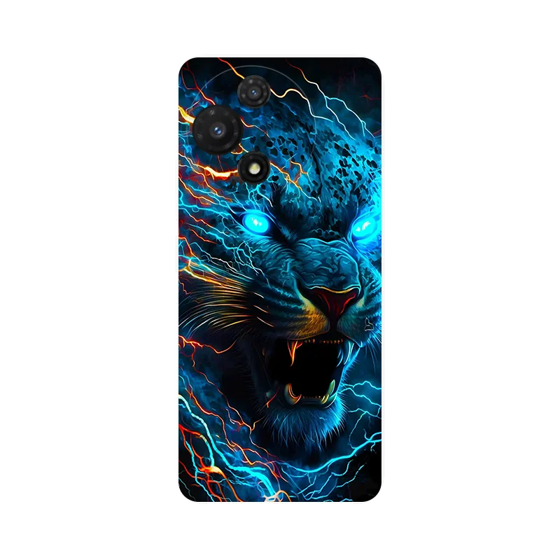 Black TPU Soft Silicone Cute Cat Phone Protective Back Cover Case