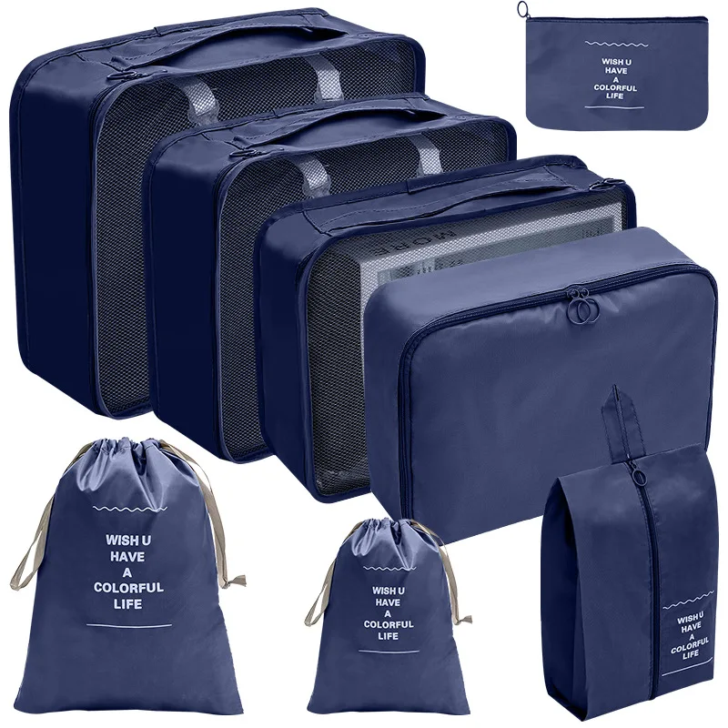 MIFUNY 7 pcs/set Travel Bag Clothes Shoes Digital Cosmetics Bags Dust-proof Luggage Travel Pack Cubic Suitcase Home Organization