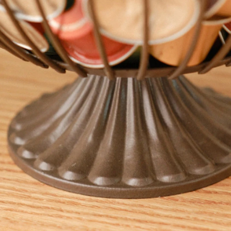 Espresso Capsule Holder Container Counter Coffee Pod Holder Snack Fruit Organizer Kitchen Replacement Parts Gold 6