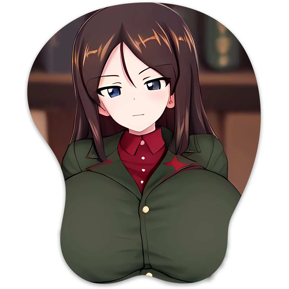 3D Mouse Pad Girl und Panzer Nonna Oppai Mousepad Anime Manga Breast Gaming Wrist Rest Mouse Mat