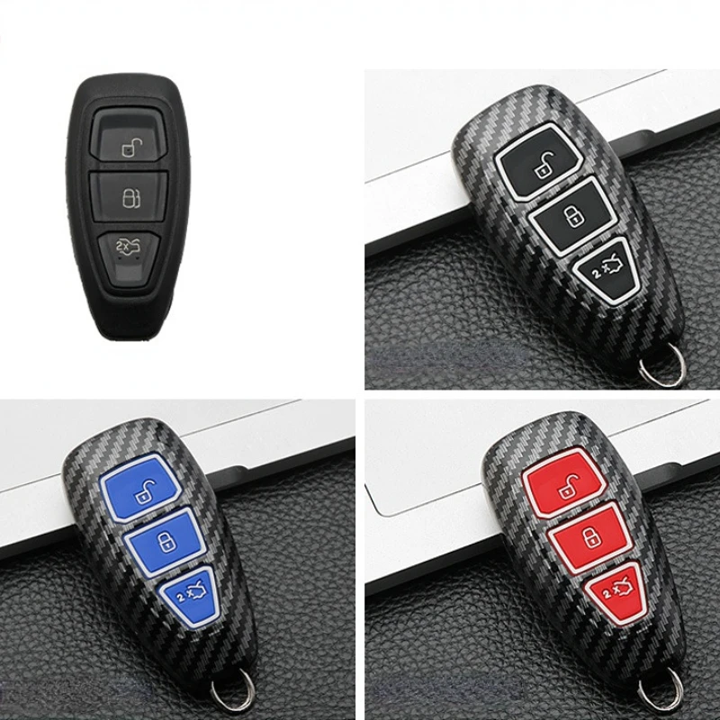 BIVVI TPU Autosleutel Case Cover, Voor Ford Ranger C-Max S-Max Focus Galaxy Mondeo MK4 MK3 Transit Tourneo Custom Fiesta, E-Groene sleutel