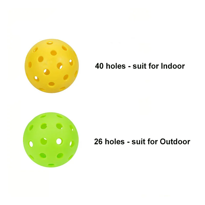 Pickleball Balls Pickleball 74MM Durable 26/40 Holes Indoor/Outdoor 2/4/6Pcs Pickleballs 26g for Entertainment pickleball Packs of Pickleballs