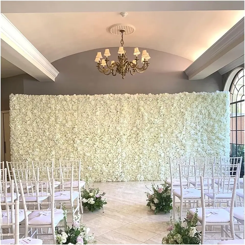 3D White Floral Wall Backdrop Panels for Decor