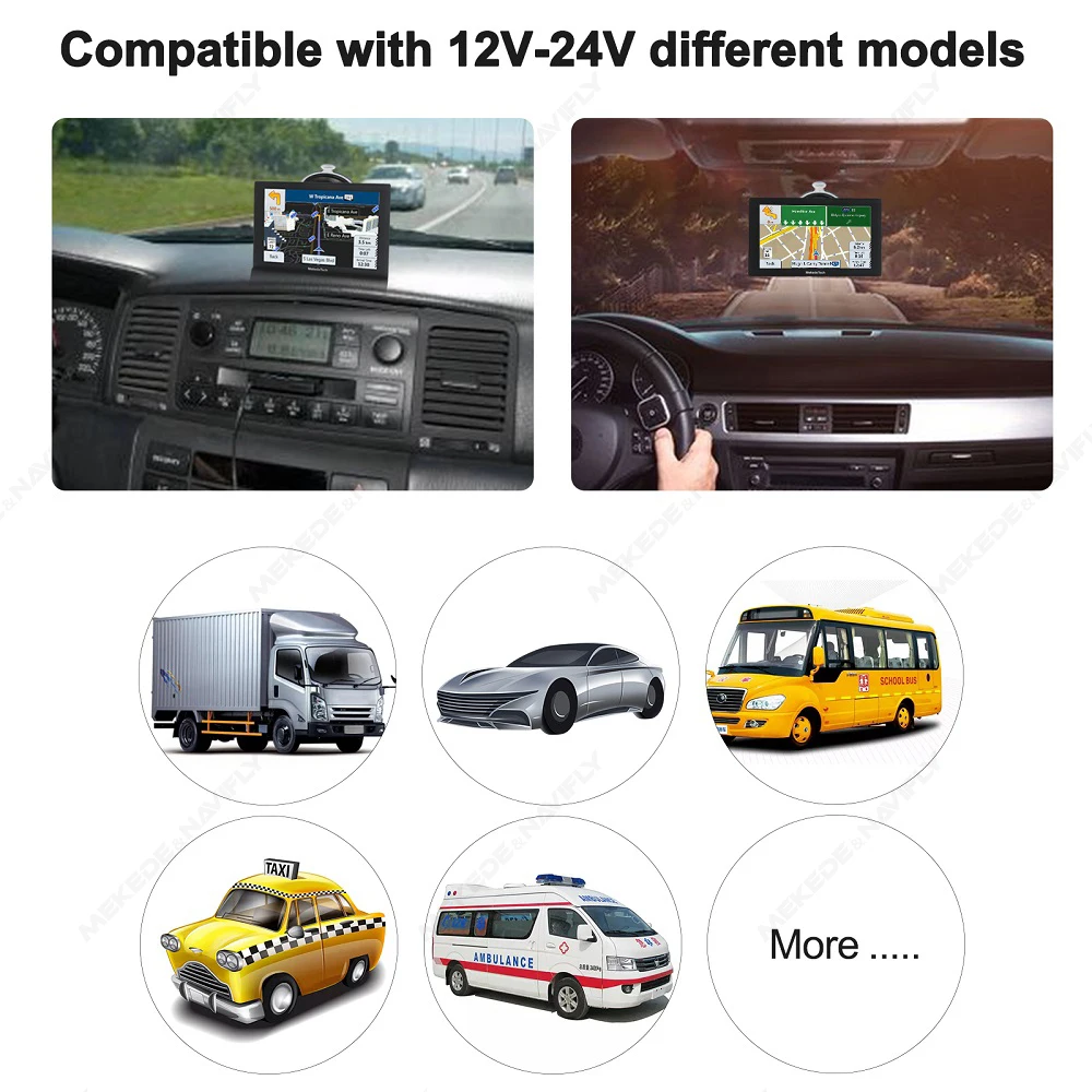 9 Inch GPS Navigation Touch Screen Truck Sat Europe Map View Navigation Guidance 256M+16G FM Transmitter TF Video Hi-Fi Speakers