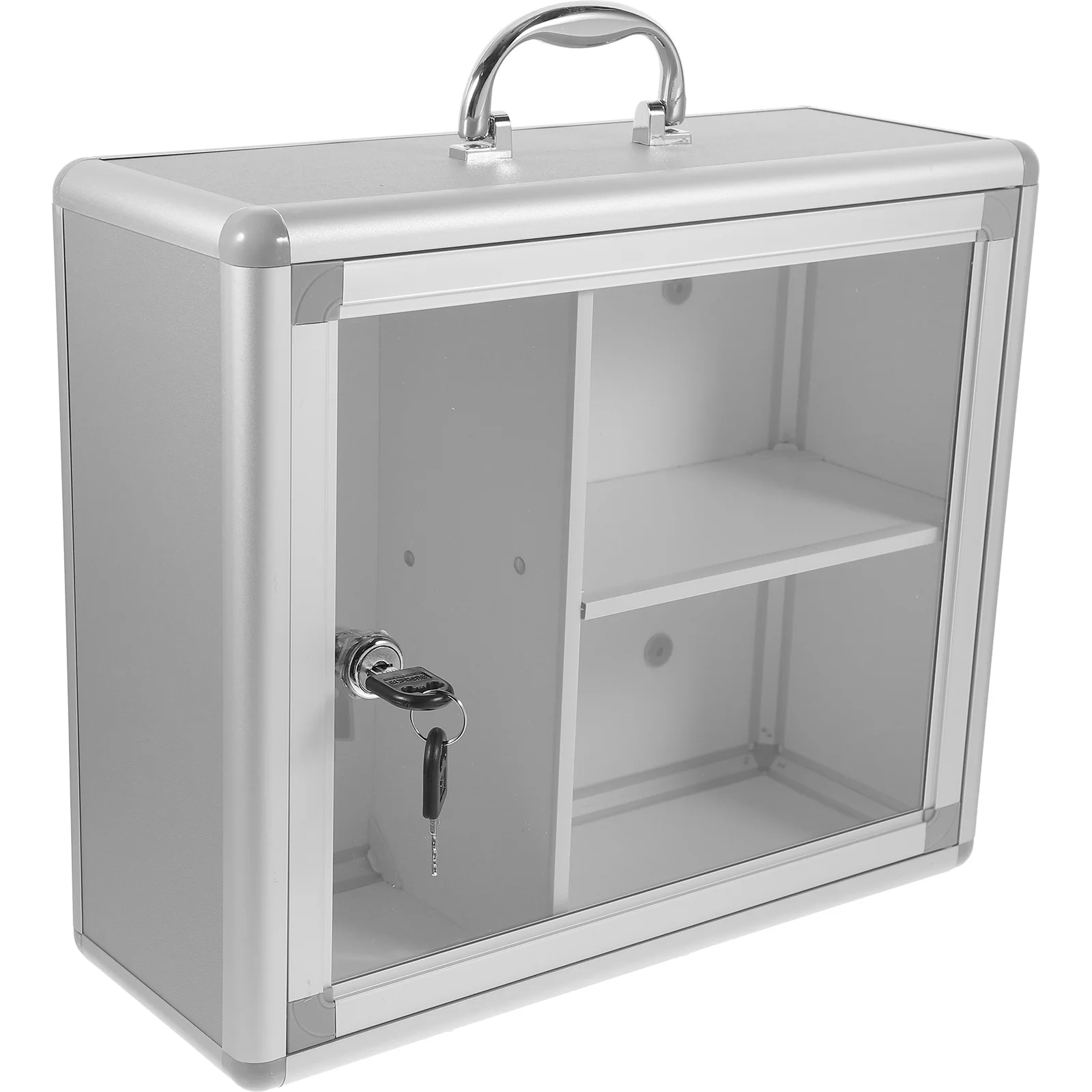 

Portable Storage Box Medicine Case Tools Container Durable Metal Aluminum Hard Lock Toolbox Travel