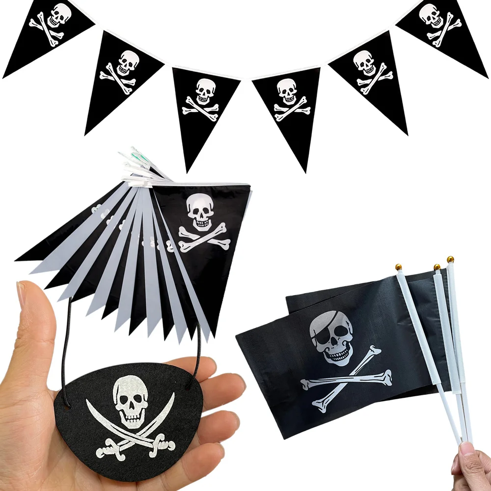 Pirate-Theme-Party-Decor-Pirate-Banners-Hand-Flag-Skull-Eye-Mask-Skull ...