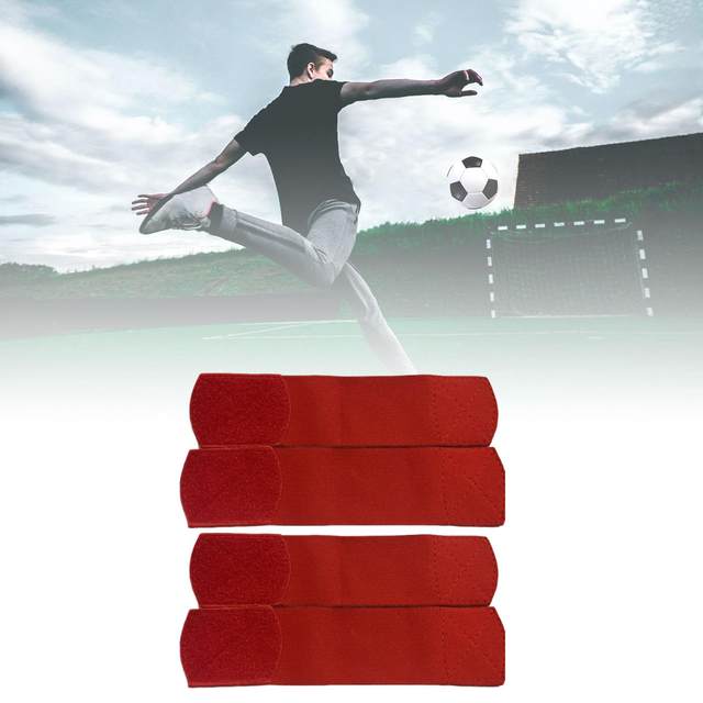 4x Shin Guards Football Legging Shin Strap Men Women Portable Gear Set Fixed Strip for Basketball Cycling