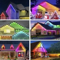 MIMIRGB Smart Permanent Outdoor LED Eaves Lights 180 LEDs Waterproof String Lights Remote Control and App Control for Parties - Image 2