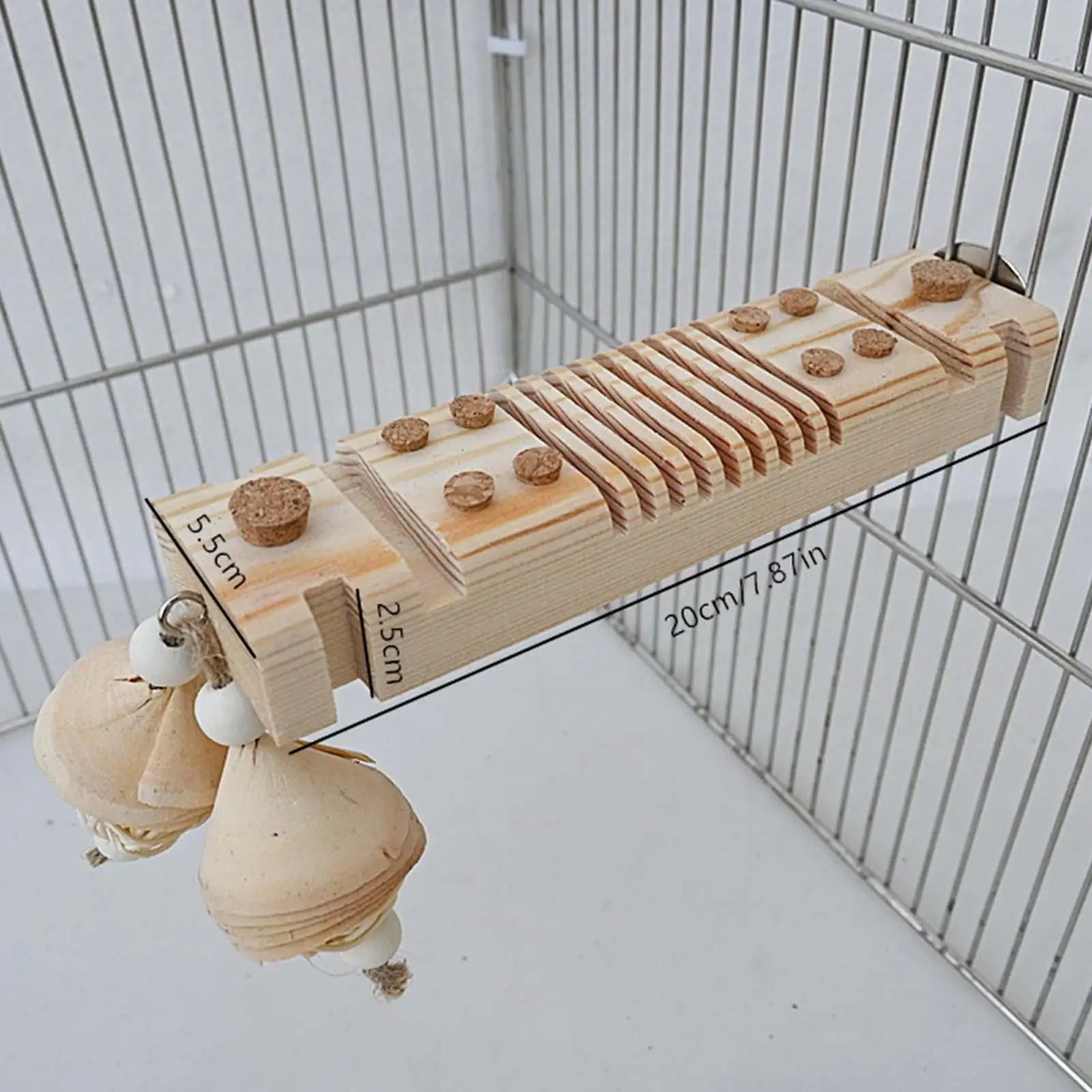 Parrot Chewing Toy with Stopper Pet Toy Attractive Training Parrot Cage Bite for Birds Parakeet Cockatiel Lovebirds Budgies