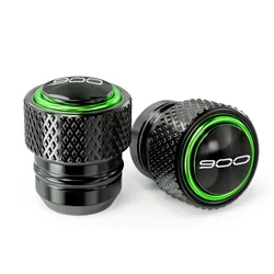 Enhanced Motorcycle Swingarm Spools and Tire Valve Cap Set (Valve Caps - Green)