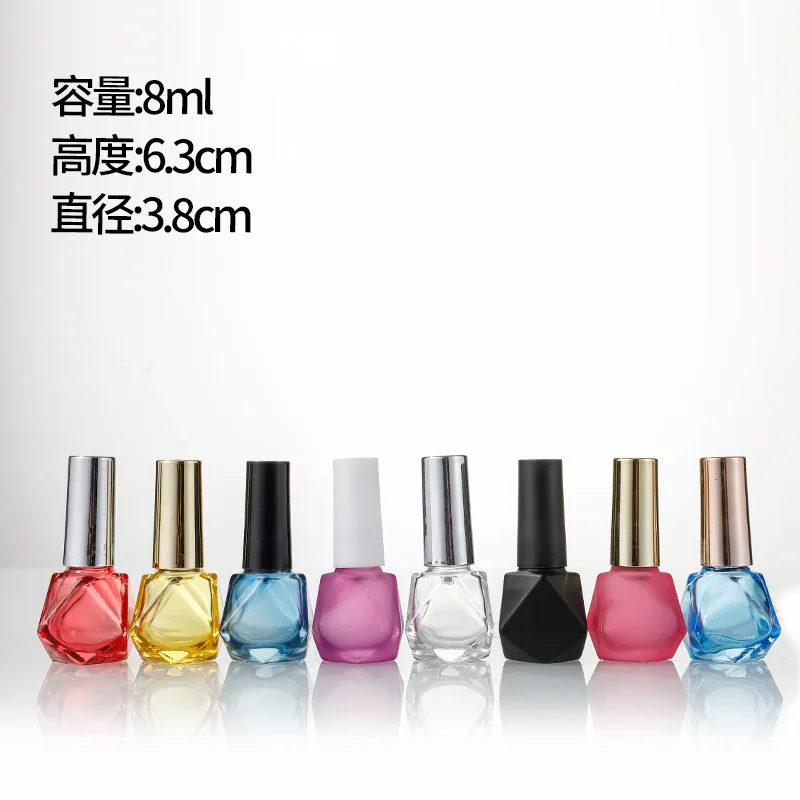 10/30/50pcs 8ml Empty Glass Nail Polish Bottles – Refillable Clear Containers with Brus... - SKU CBGS1119 - UGI Packaging