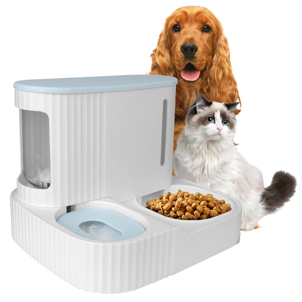 

Cat Automatic Bowl Cat Food Bowl Pet Supplies 3L Dog Automatic Feeder With Dry Food Storage Cat Drinking Water Bowl