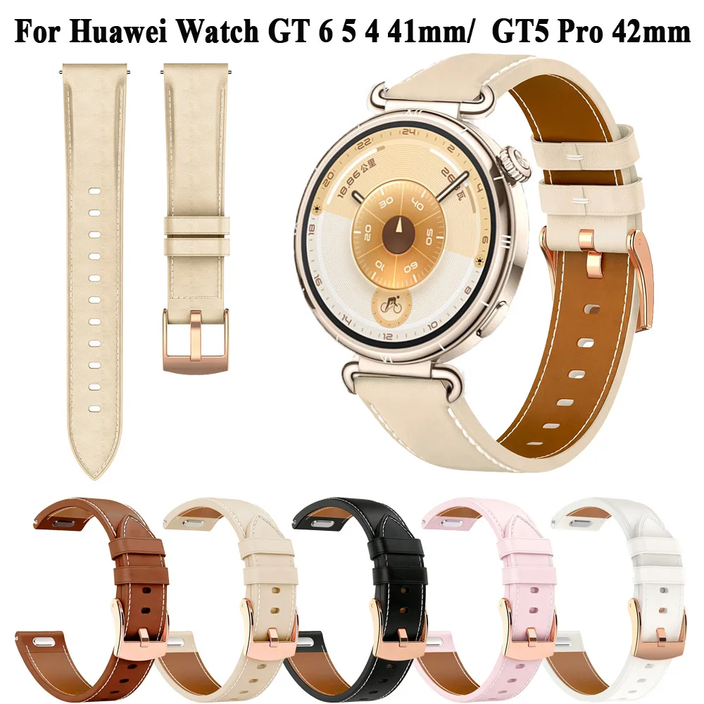 Elegant 18mm Leather Smartwatch Band - Premium QuickFit Bracelet