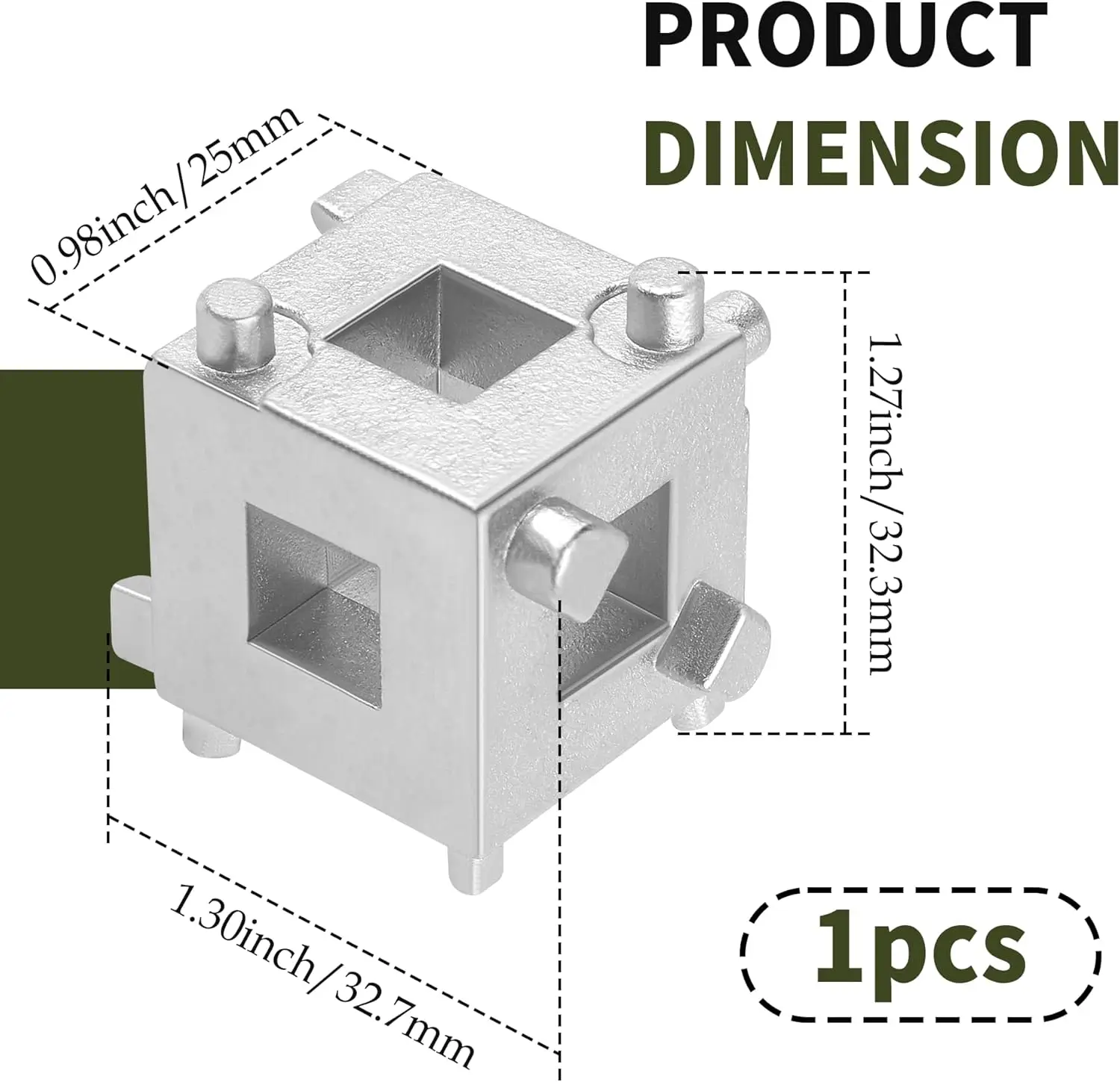 Premium Steel Brake Caliper Compression Tool with 3/8 Adapter