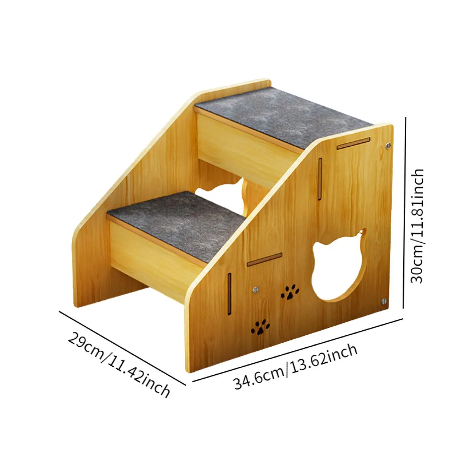 Wooden Pet Stairs 2 Step Dog Ladder for Small Dogs Cats Puppy Older Animals Safety Ramps House Sofa Climbing Aids Pet Supplies Wooden Pet Stairs 2 Step Dog Ladder for Small Dogs Cats Puppy Older Animals Safety Ramps House Sofa Climbing Aids Pet Supplies