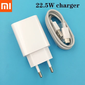 Caricabatterie Xiaomi EU 22.5W, Adattatore di Alimentazione Rapida Turbo per Redmi 8 9 10 Note 7 8 9 9S 10 11 Mi 6 8 9 9s Poco M3 X3 X4 F1 Pro