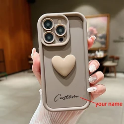 Personalized Custom Name Cute Love Heart Luxury Silicone Candy DIY Phone Case - iPhone 15 Pro Max (12)