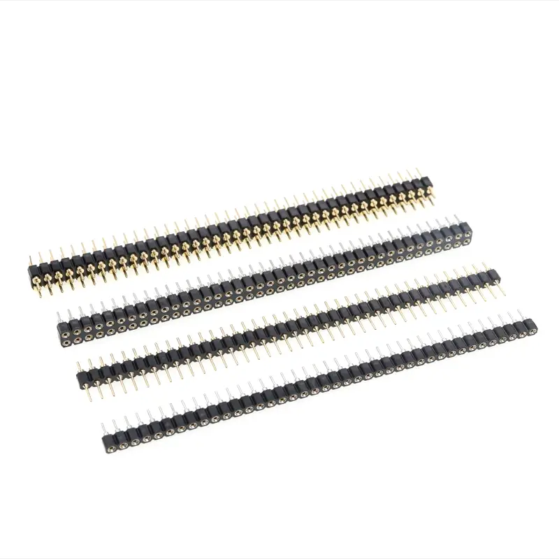 5 Pcs Round Hole Pin Header 2.0MM/2.54MM Pitch Row Female/Male, Single Row 1x40P Row 2x40P Double Row Pin Round Pin Gold Plated - Image 6