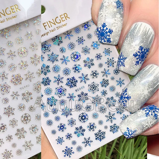 Buy Christmas Nail Stickers, Glow in The Dark Nail Decals 3D Self-Adhesive  Fluorescent Snowflake Nail Art Stickers Snowflake Snowmen Elk Bell Santa  Claus Xmas Tree Winter Nail Design DIY Nail Decoration for