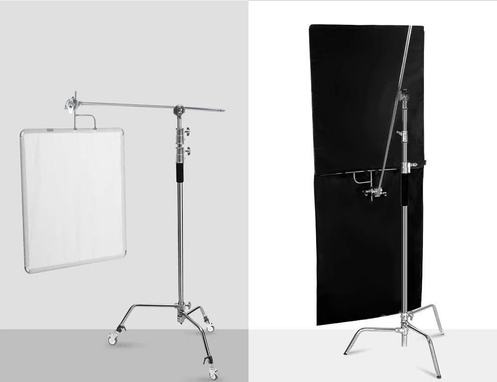 300cm C-Stand Rotatable Anti-slip Stainless Steel Light Stand Background Bracket