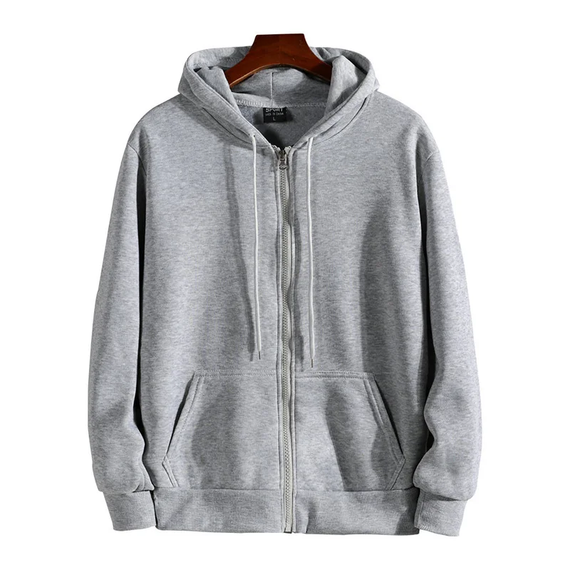 Zipper Hoodies Men' Long Sleeve Hooded Sweatshirt Male Outfit Sportwear...