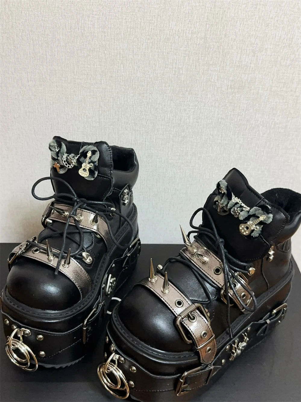 Japanese Original Punk Style Thick-soled Muffin Shoes Round Head