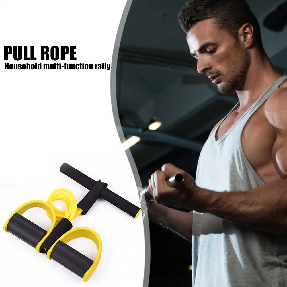 Fitness Resistance Bands Multi Function Tension Rope Bands 4 Tube Elastic Pedal Puller