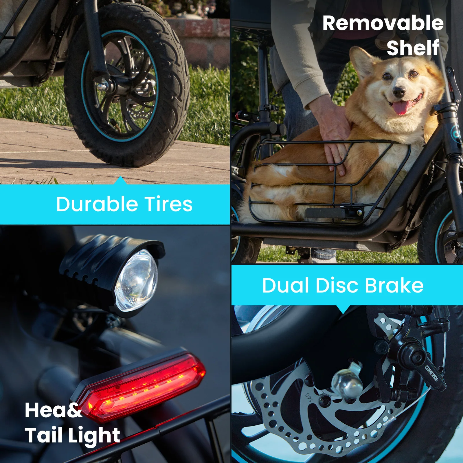 Gyroor Electric Scooter with Basket for Pet, 3 Riding Modes Foldable Electric Scooter for Adults-up to 20 Miles 18.6MPH