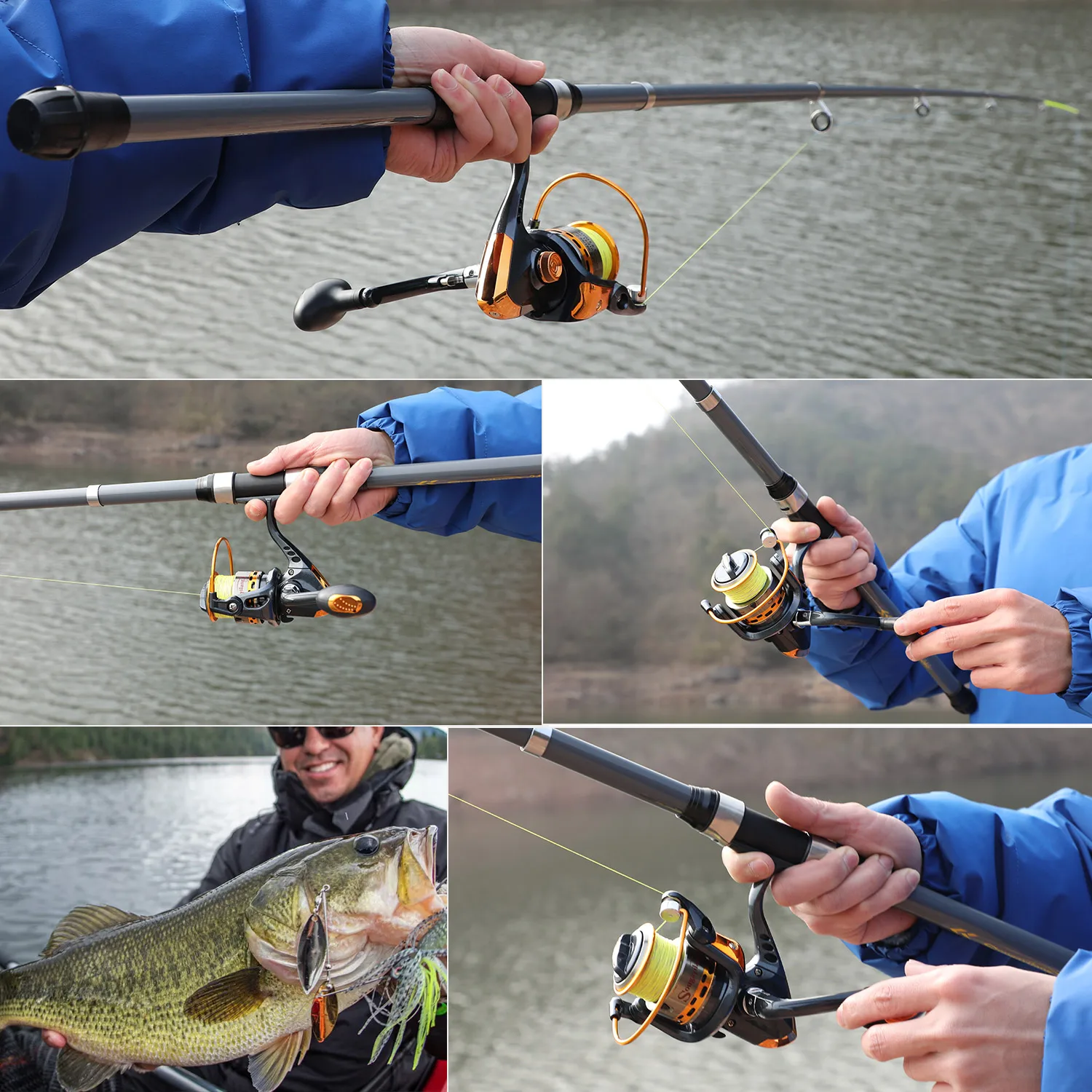 13 Fishing Rod Reel Combos - Fishing Rod Combo 2.1m-3.0m Spinning