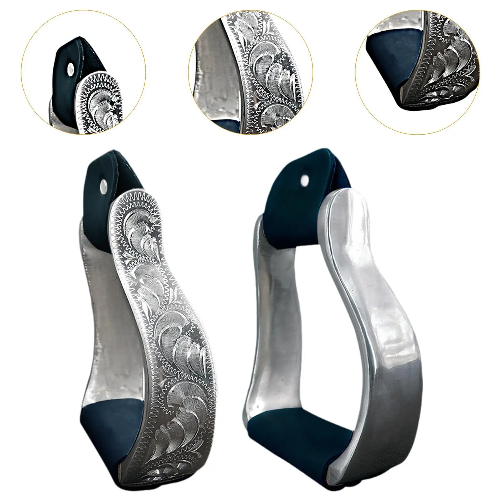Stirrup for Saddle Aluminium Fittings Stable Hand Engraved Design Small Size Versatile Footrest for for Outdoor Equestrian Rider Stirrup for Saddle Aluminium Fittings Stable Hand Engraved Design Small Size Versatile Footrest for for Outdoor Equestrian Rider