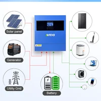Onduleur solaire hybride 4,2 kw, 6,2 kw, 24V, 48V, 230VAC, onde sinusoïdale Pure, réseau marche/arrêt, MPPT100A/120a, chargeur solaire, pour la maison 2