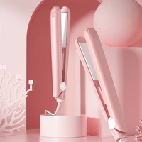Pink Ceramic Flat Iron Hair Straightener For Smooth Finish Ceramic Floating Plates Quick Heat Up Pro Salon Curler Hair Wand 1