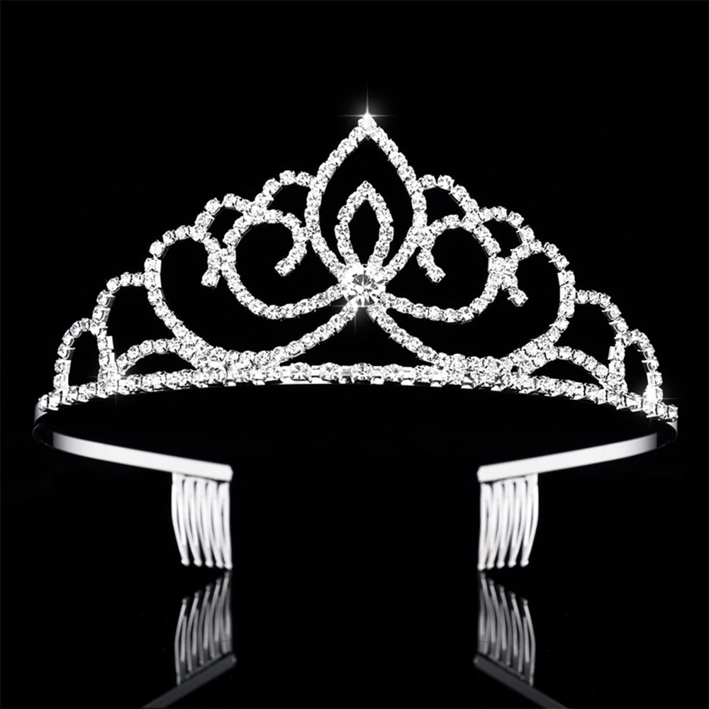 Braut Kristall Strass Perle Tiaras und Kronen Stirnband Kind Blumenmädchen Brautjungfer Hochzeit Haarschmuck Haarschmuck – Detail 30