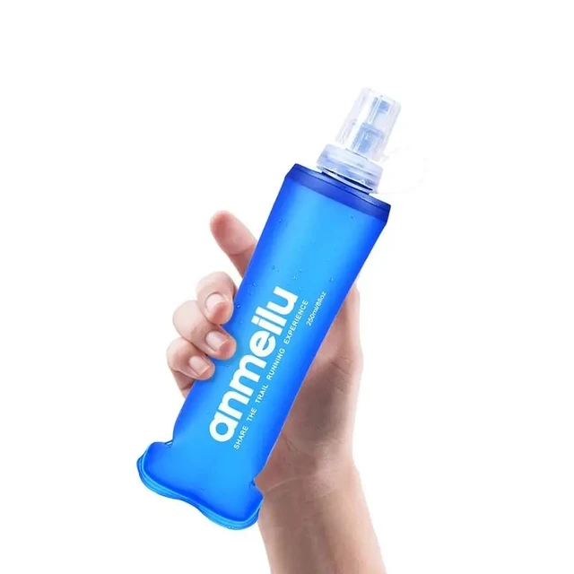 250ml 500ml Water Bottle TPU Folding Soft Flask Sport TPU BPA-Free Water Bottle Collapsible Water Bottle Running Bag Bladder 6