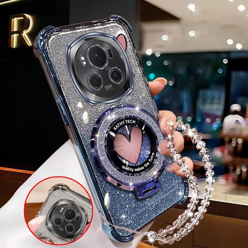 Magic 6Pro Romantic Love Plating Bracelet Holder Phone Case Cover