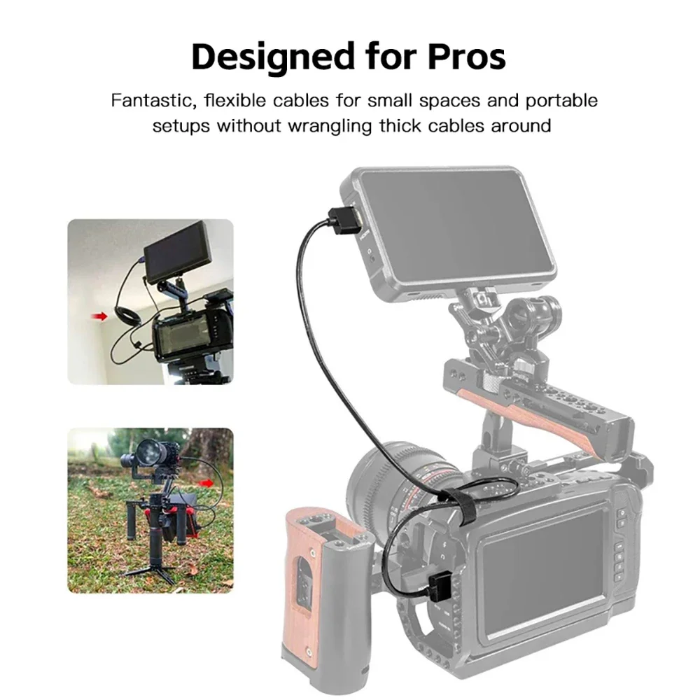 OD3.2 Ultra-Flexible Slim HDMI to Mini HDMI 4K@60Hz 18Gbps 2160p 1080p High-Speed Thin Cord For Camera Tablet Monitor HDMI Wire