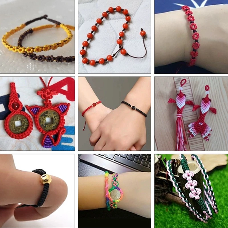 Nylon cord 0.4/0.8/1.0/1.5mm Chinese Knot Macrame Cord Bracelet Braided String DIY Tassels Beading Thread