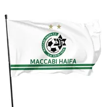

Israeli Maccabi Haifa FC Indoor And Outdoor Flags 100% Single Layer Translucent Polyester 90x150cm