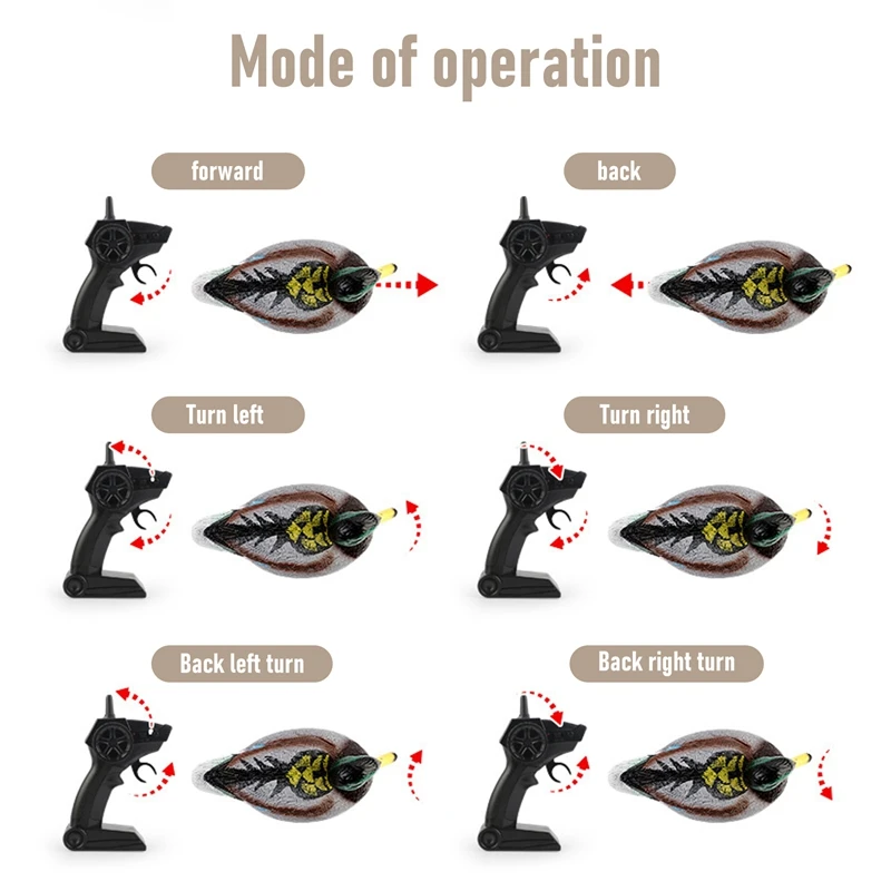 V201 RC Boat RC Duck Boat 2.4Ghz Hunting Motion Remote Control Duck Boat Waterproof for Swimming Pool Pond Garden Decor 6