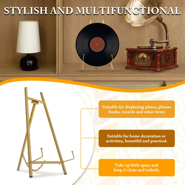 Mini Shelf Metal Small Easel Frame Painting Craft Holder Desktop Painting Table Name Card Stand Display Holder for Photo Wedding 4