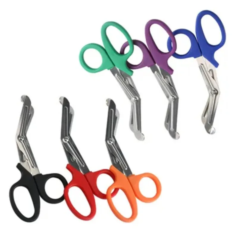 Medical Bandage Scissors Stainless Steel Serrated Scissors Outdoor Paramedic Bandage Tijera Rescate Safety Tool