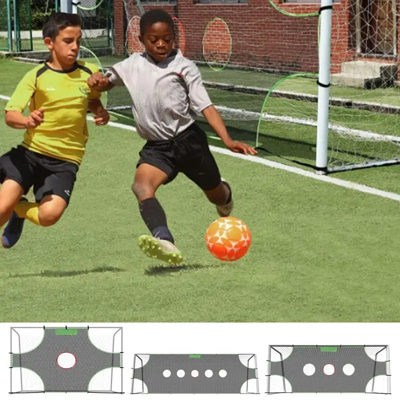 

Football Net For Throwing 1/3/5 Hole Detachable Soccer Goal Trainer Netting Football Training Equipment For Throwing Accuracy