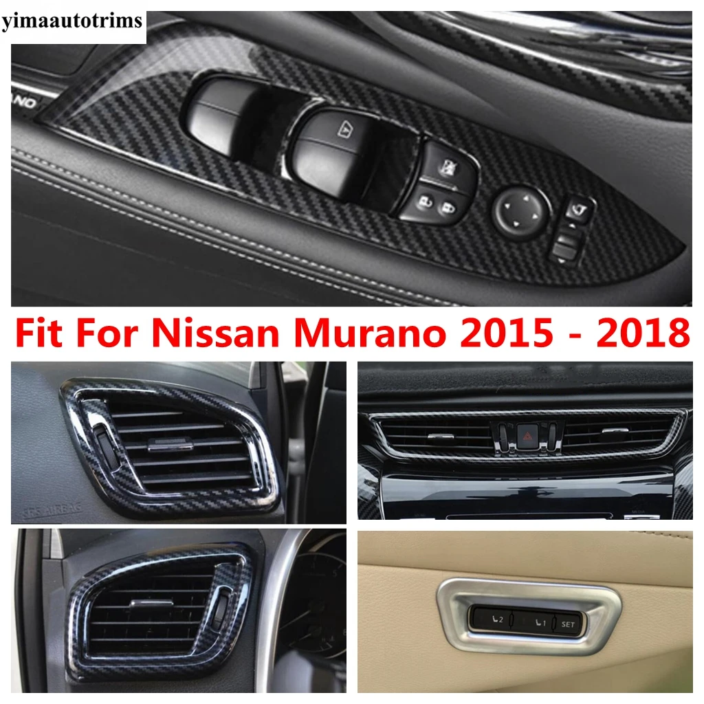 

Крышка для подлокотника двери и окна Yimaautotrims, внутренняя панель для Nissan Murano 2015 2016 2017 2018 ABS