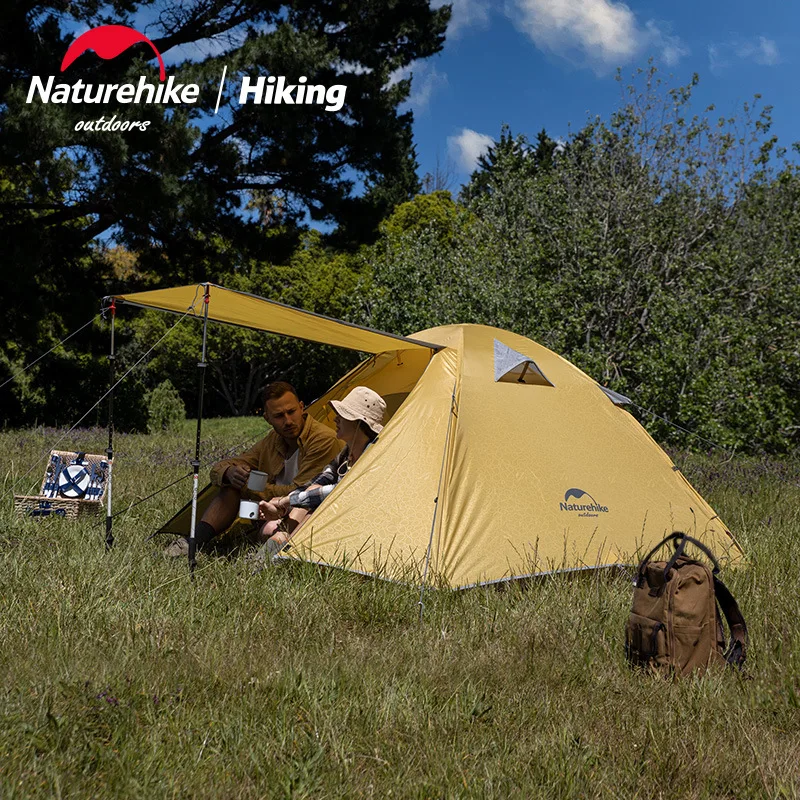 Waterproof Embossing Camping Tents Mountaineering Backpacking Outdoor Tent With Mat UPF50 2 3 4 Person Naturehike Authentic