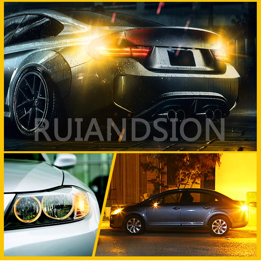 Ruiandsion �Ĺ� ���̵� ��Ŀ �ڳ� ���� ����Ʈ, 64136 3030 LED ����, ����� 2x BA9S T4W 64111 BAX9S H6W 64132 BAY9S H21W