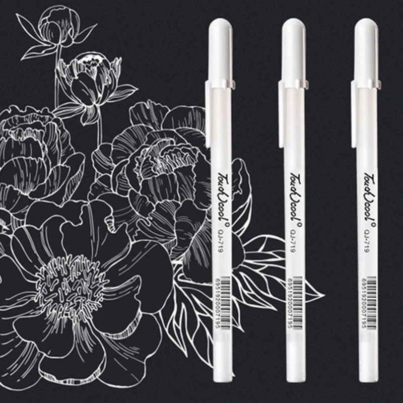 Manga Marker Pens Set 5 PCS 0.8mm Permanent Ink Scrapbook Waterproof School Supplies Stationery Art Brush Pen